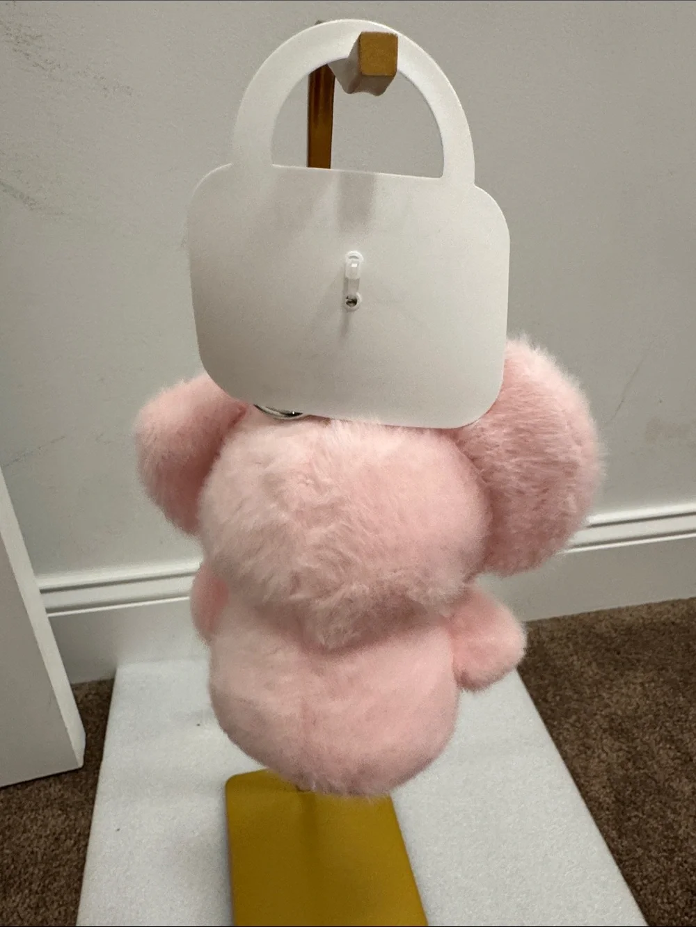 Natasha pink plush elephant keychain bag charm NWT